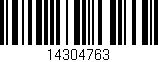 Código de barras (EAN, GTIN, SKU, ISBN): '14304763'