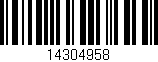 Código de barras (EAN, GTIN, SKU, ISBN): '14304958'