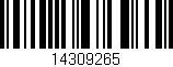 Código de barras (EAN, GTIN, SKU, ISBN): '14309265'