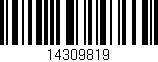 Código de barras (EAN, GTIN, SKU, ISBN): '14309819'