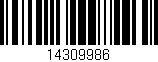 Código de barras (EAN, GTIN, SKU, ISBN): '14309986'
