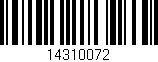 Código de barras (EAN, GTIN, SKU, ISBN): '14310072'