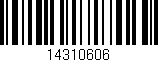 Código de barras (EAN, GTIN, SKU, ISBN): '14310606'