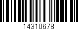 Código de barras (EAN, GTIN, SKU, ISBN): '14310678'