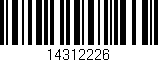 Código de barras (EAN, GTIN, SKU, ISBN): '14312226'