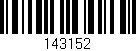 Código de barras (EAN, GTIN, SKU, ISBN): '143152'
