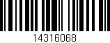 Código de barras (EAN, GTIN, SKU, ISBN): '14316068'