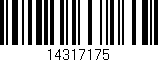 Código de barras (EAN, GTIN, SKU, ISBN): '14317175'