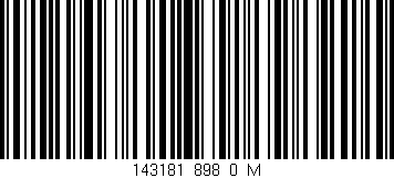 Código de barras (EAN, GTIN, SKU, ISBN): '143181_898_0_M'