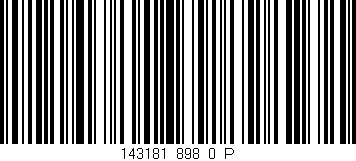 Código de barras (EAN, GTIN, SKU, ISBN): '143181_898_0_P'