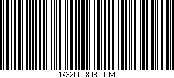 Código de barras (EAN, GTIN, SKU, ISBN): '143200_898_0_M'