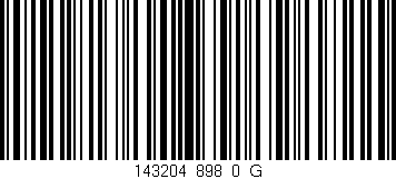Código de barras (EAN, GTIN, SKU, ISBN): '143204_898_0_G'