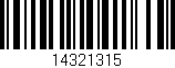 Código de barras (EAN, GTIN, SKU, ISBN): '14321315'
