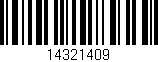Código de barras (EAN, GTIN, SKU, ISBN): '14321409'