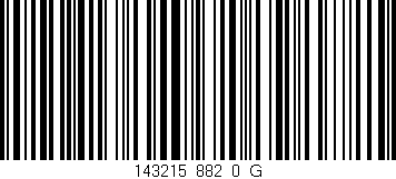 Código de barras (EAN, GTIN, SKU, ISBN): '143215_882_0_G'