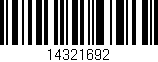 Código de barras (EAN, GTIN, SKU, ISBN): '14321692'