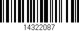 Código de barras (EAN, GTIN, SKU, ISBN): '14322087'
