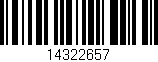 Código de barras (EAN, GTIN, SKU, ISBN): '14322657'