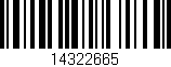 Código de barras (EAN, GTIN, SKU, ISBN): '14322665'