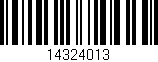 Código de barras (EAN, GTIN, SKU, ISBN): '14324013'