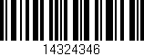 Código de barras (EAN, GTIN, SKU, ISBN): '14324346'