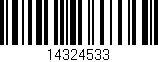 Código de barras (EAN, GTIN, SKU, ISBN): '14324533'