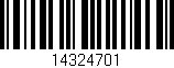 Código de barras (EAN, GTIN, SKU, ISBN): '14324701'