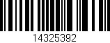Código de barras (EAN, GTIN, SKU, ISBN): '14325392'