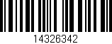 Código de barras (EAN, GTIN, SKU, ISBN): '14326342'