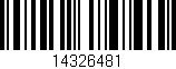 Código de barras (EAN, GTIN, SKU, ISBN): '14326481'