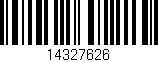 Código de barras (EAN, GTIN, SKU, ISBN): '14327626'