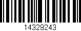 Código de barras (EAN, GTIN, SKU, ISBN): '14329243'