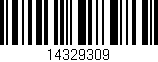 Código de barras (EAN, GTIN, SKU, ISBN): '14329309'