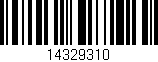 Código de barras (EAN, GTIN, SKU, ISBN): '14329310'