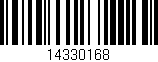 Código de barras (EAN, GTIN, SKU, ISBN): '14330168'