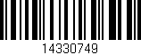 Código de barras (EAN, GTIN, SKU, ISBN): '14330749'
