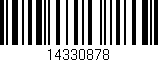 Código de barras (EAN, GTIN, SKU, ISBN): '14330878'