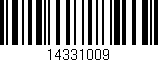 Código de barras (EAN, GTIN, SKU, ISBN): '14331009'