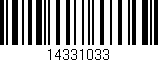 Código de barras (EAN, GTIN, SKU, ISBN): '14331033'