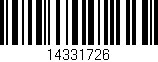 Código de barras (EAN, GTIN, SKU, ISBN): '14331726'