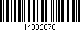 Código de barras (EAN, GTIN, SKU, ISBN): '14332078'