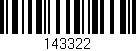 Código de barras (EAN, GTIN, SKU, ISBN): '143322'