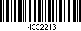 Código de barras (EAN, GTIN, SKU, ISBN): '14332216'