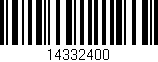 Código de barras (EAN, GTIN, SKU, ISBN): '14332400'