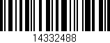 Código de barras (EAN, GTIN, SKU, ISBN): '14332488'