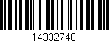 Código de barras (EAN, GTIN, SKU, ISBN): '14332740'