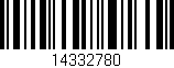 Código de barras (EAN, GTIN, SKU, ISBN): '14332780'