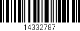 Código de barras (EAN, GTIN, SKU, ISBN): '14332787'