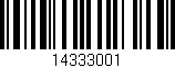 Código de barras (EAN, GTIN, SKU, ISBN): '14333001'