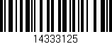 Código de barras (EAN, GTIN, SKU, ISBN): '14333125'